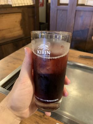 Cassis + Soda !  Delicious ! at Nagataya in Hiroshima