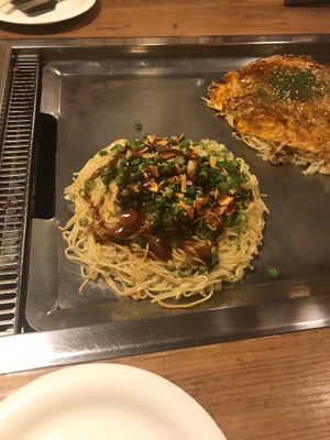 Vegan Okonomiyaki  at Nagataya in Hiroshima