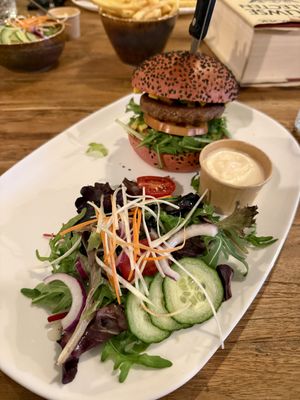 Vegan burger  at Brasserie Beestenboel in Goes