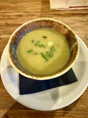 Leek soup  at Brasserie Beestenboel in Goes