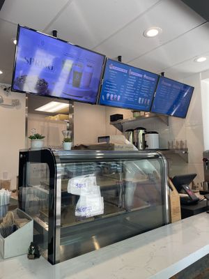 Menu and the case for macaroons - also all vegan, but we got there right as they opened so not set out yet. Will try next time!   at NUTTEA in Redmond