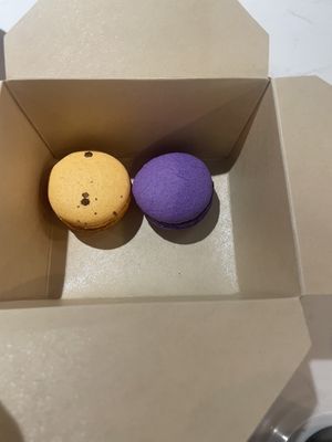 Macaroons! Thai tea and taro  at NUTTEA in Redmond