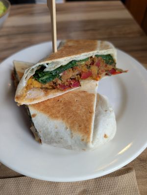 Vegan Wrap - Moroccan Style at Mountain View Cafe in Maleny