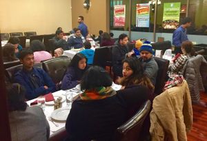 Bustling and pleasant interior at Chaat Bhavan in Dublin