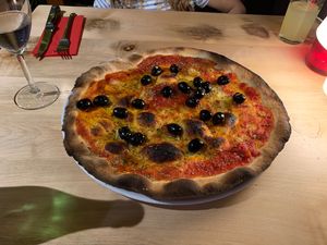 Pizza at La Piazza in Durbuy
