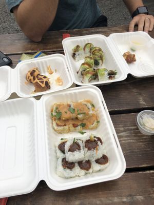 Sushi and app! at Sushi Love in Portland