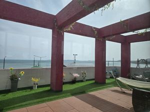 Seongsan mountain & ocean view at My Little Veggie Pub in Seogwipo