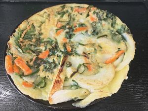 Korean chive pancake at My Little Veggie Pub in Seogwipo