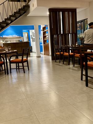 Indoor dining area  at Restaurant Cuisine Wat Damnak in Phnom Penh