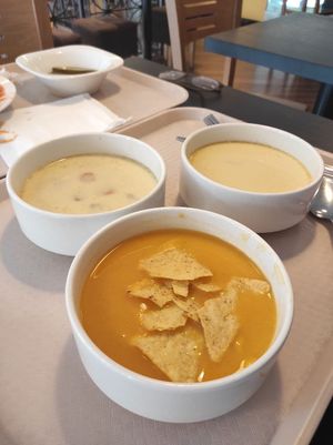 soups included in menu at Vega City in Budapest