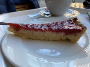 Strawberry cake at Vega City in Budapest