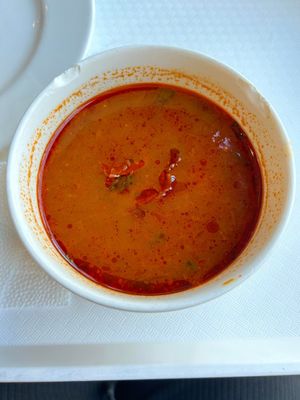 goulash soup at Vega City in Budapest