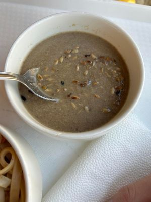 mushroom soup at Vega City in Budapest
