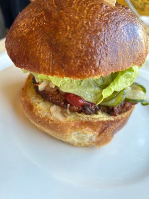 retro burger at Vega City in Budapest