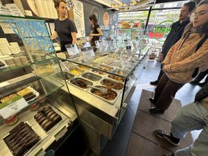 Excellent display of vegan grub   at Vega City in Budapest