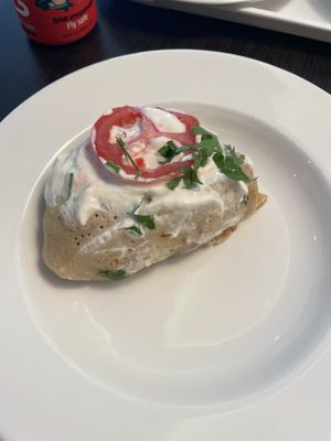 Stuffed pancake   at Vega City in Budapest