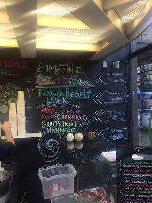 Smoothies on offer  at Vega City in Budapest