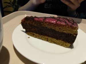 A fruit cake at Vega City in Budapest