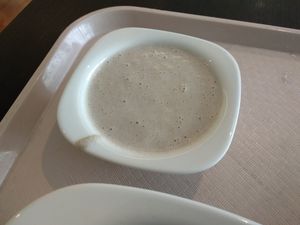 The sunflower seed and garlic sauce is delicious! at Vega City in Budapest