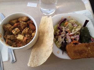 Daily menu and salad at Vega City in Budapest