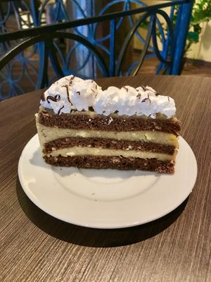 Chestnut cake at Vega City in Budapest