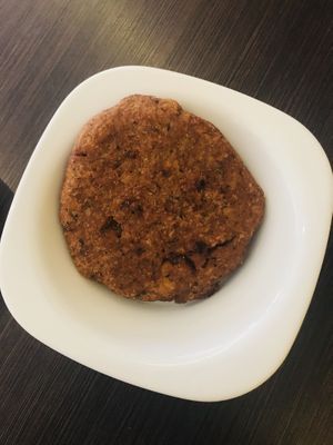 Wheat burger at Vega City in Budapest