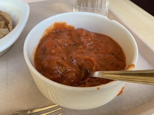 This was savory and sweet. I think it was an Indian dish... Someone please tell me what this was!!! I thought about it for days afterward! at Vega City in Budapest