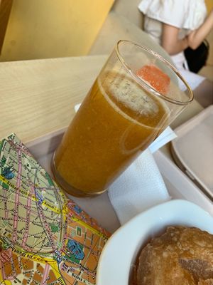 Fresh juice mixture! Yummy! And they had about 4 fruit mixes pre-made. at Vega City in Budapest