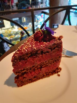 Forest fruits cake at Vega City in Budapest