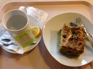 Lasagna and tea @ Vega City, Budapest at Vega City in Budapest