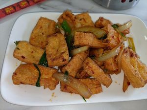 Salt & chilli tofu at Soya Express in Sheffield