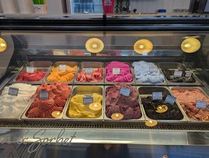 Vegan flavors at Blue Cow Gelato Byron Bay in Byron Bay