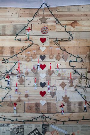 Christmas tree, upcycled at CUIB in Iasi