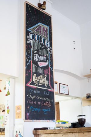 Specials board at CUIB in Iasi