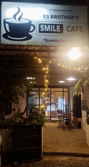 Entrance  at Smile Cafe Auroville in Villupuram