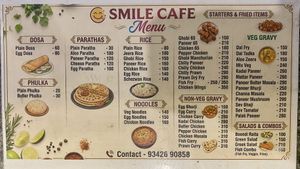 Menu  at Smile Cafe Auroville in Villupuram