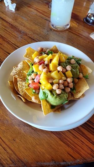 Vegan nachos at El Avion in Manuel Antonio