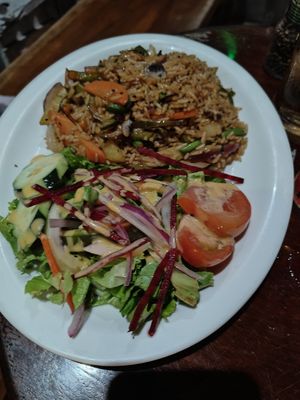 Stir-Fried Rice & Salad at El Avion in Manuel Antonio