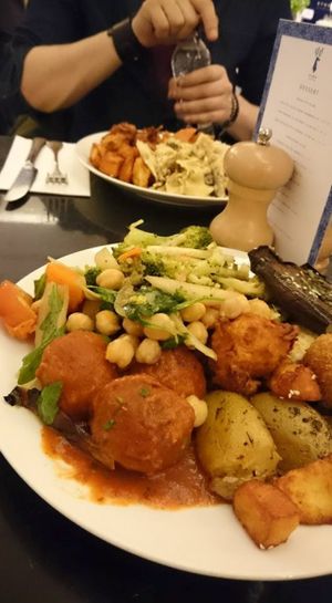 soo good! A vegan & vegetarian plate. at Ethos in London