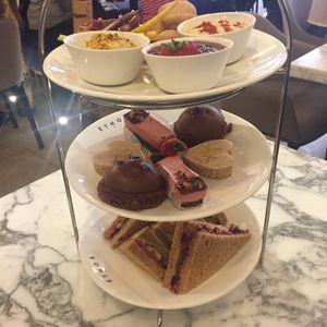 Vegan afternoon tea at Ethos in London