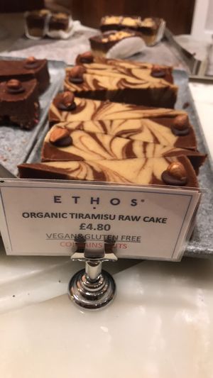 Raw cakes at Ethos in London