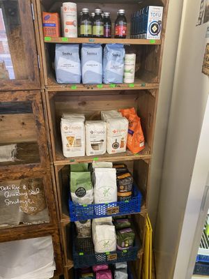 Flour and tofu  at McCall's Organics in Manchester