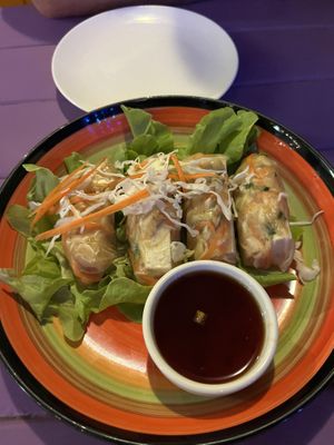 Summer rolls  at The Rickshaw in Rarotonga