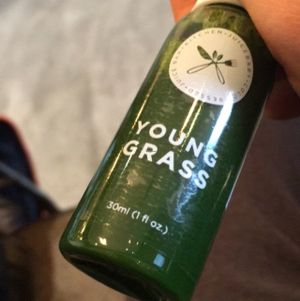 wheatgrass shots  at Juicebaby in South West London
