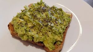 avocado toast at Juicebaby in South West London