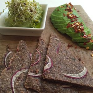 Avo in toast  at Tanya's Cafe in South West London