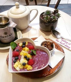 acai bowl  at Tanya's Cafe in South West London