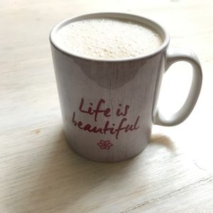 mushroom latte  at Tanya's Cafe in South West London