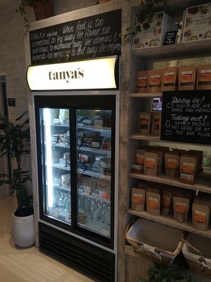 Inside the shop at Tanya's Cafe in South West London