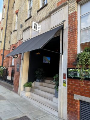 Outside at Tanya's Cafe in South West London